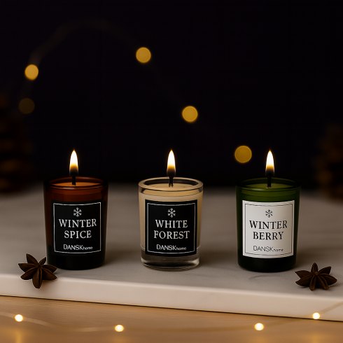 Set of 3 Festive Votive Candles - Dansk Home Fragrance