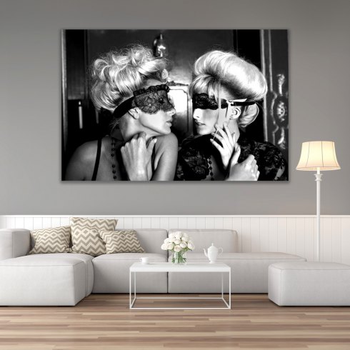 Kissing Ladies - Photo Art on Plexiglass