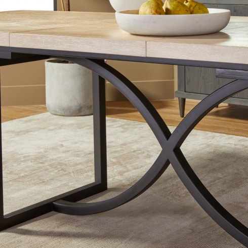 Nordic Tranquility Metal Extending Dining Table