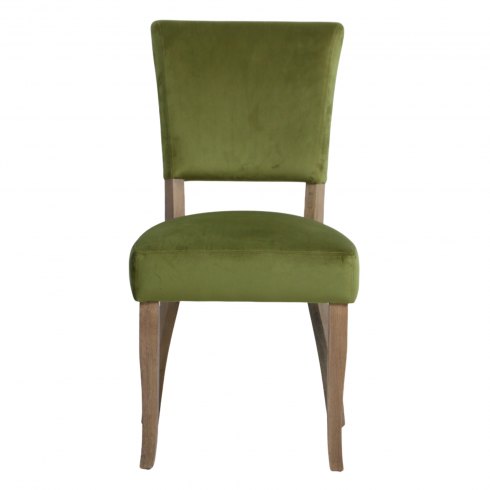 Paris Velvet Dining Chair in Moss