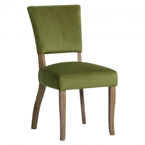 Paris Velvet Dining Chair in Moss