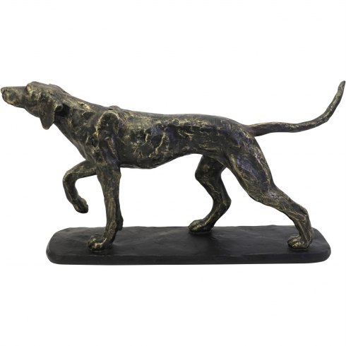 Hunter Dog Sculpture - Antique Bronze Finish