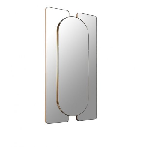 Centre Ring Three Panelled Wall Mirror