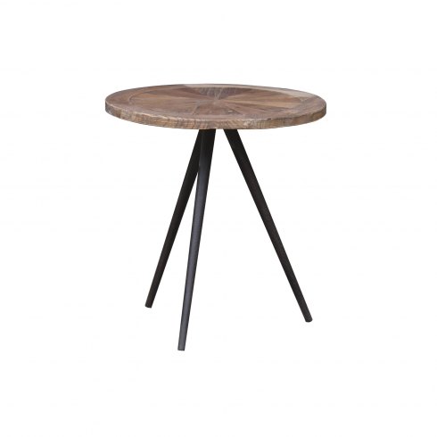 Jackson Bay Parquet Top Round Side Table