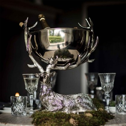 Large Resting Stag Punch Bowl / Wine Cooler
