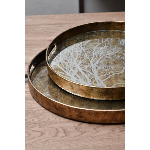 Vienna Set of Two Trays with Tree Design