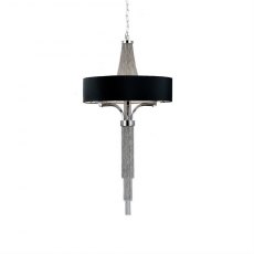 Langham Small Chandelier with Black Shade