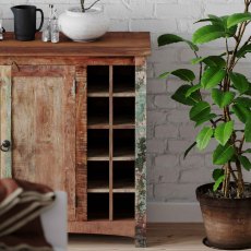 Riya Upcycled Sideboard with Wine Rack