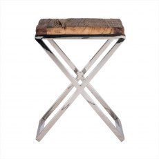 Kensington End Table in Stainless Steel