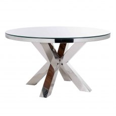 Kensington Round Dining Table with Glass Top