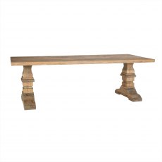 Normandy Oil-Grey Oak Top Dining Table