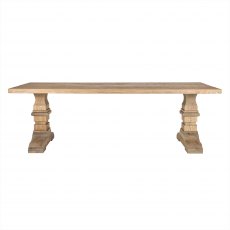 Normandy Oil-Grey Oak Top Dining Table