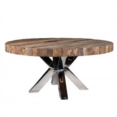 Bodhi Round Dining Table - Stainless Steel Leg