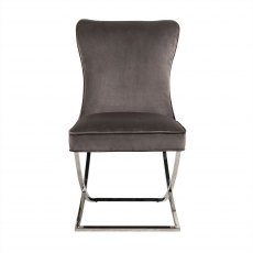 Chelsea Dining Chair in Stone Velvet