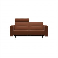 Stressless Stella 2 Seater Sofa (Arm S2) with One Headrest in Paloma Copper Leather/Matt Black Leg