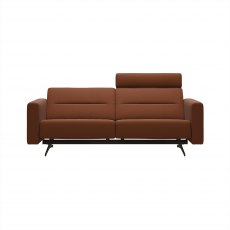 Stressless Stella 2.5 Seater Sofa (S2 Arm) with One Headrest in Paloma Copper Leather/Matt Black Leg