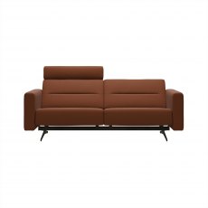 Stressless Stella 2.5 Seater Sofa (S2 Arm) with One Headrest in Paloma Copper Leather/Matt Black Leg