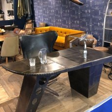 Aviator Half Wing Desk - Vintage Jet Brass