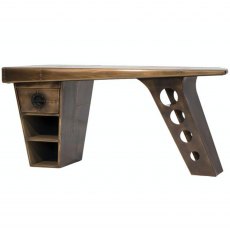 Aviator Half Wing Desk - Vintage Jet Brass