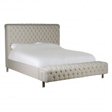 Beaumont 6' Super King Linen Bedstead with Bench Footboard