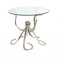 Octopus Side Table with Glass Top
