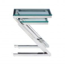 Stockholm Nest of Two Tables - Polished Stainless Steel
