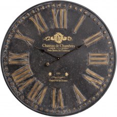 Chateau de Chambres Antique Iron Wall Clock 80cm