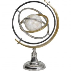 Colley Stainless Steel Armilliary Sculpture with Bone Globe