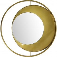 Lunar Iron Mirror In Metallic Champagne Finish