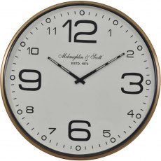 Aviator Brass and Nickel Wall Clock 66cm
