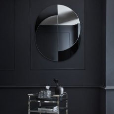 Yin Yang Style Round Wall Mirror