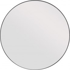 Slim Round Medium (96cm) Mirror with Black Metal Frame