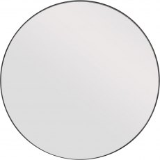 Slim Round Medium (60cm) Mirror with Black Metal Frame