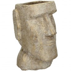 Moai Gold Head Planter Small