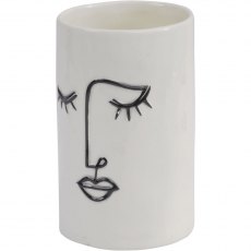 Picasso Inspired Large Face Planter in White