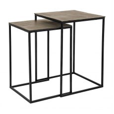 Finland Square Nest of Tables - Aluminium and Iron