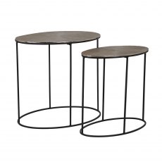 Jakarta Nest of Two Tables - Aluminium and Iron