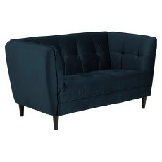Jonna 2 Seater Sofa in Navy Blue Velvet
