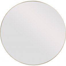 Slim Round Large (116cm) Mirror with Gold Finish Metal Frame
