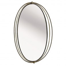 Claremont Oval Gold Iron Mirror