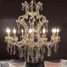 Amber Glass Chandelier