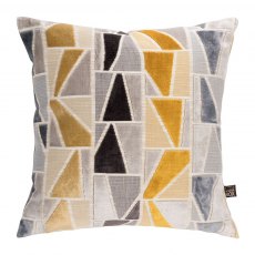 Samson Square Scatter Cushion - Ochre/Grey