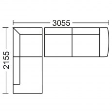 Grand Two Seater Corner with Terminal End LHF