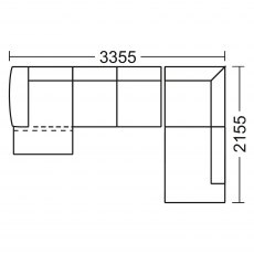 Grand Chaise Corner Group with Terminal End RHF