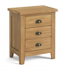 Burlington Three Drawer Bedside Chest