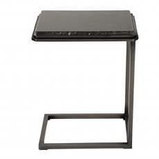 Companion Table in Black Granite & Antique Gunmetal Frame