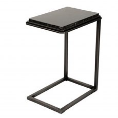 Companion Table in Black Granite & Antique Gunmetal Frame