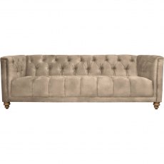 Christchurch Extra Large Sofa in Lovely Velvet Champagne