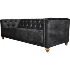 Christchurch Extra Large Sofa in Lovely Velvet Coal
