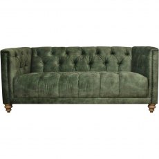 Christchurch Medium Sofa in Lovely Velvet Conifer